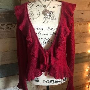 ❤️‍🔥5/$20❤️‍🔥 Apt 9 Red Cardigan XL